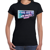 Eighties The 80s are back t shirt zwart voor dames