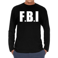 F.B.I. Long sleeve t shirt zwart voor heren