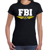 FBI agent tekst t shirt zwart voor dames