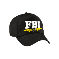 FBI agent tekst verkleed petje   baseball cap   zwart   voor volwassenen