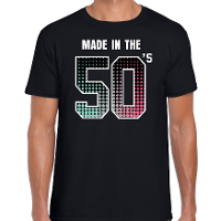 Fiftys t shirt / shirt made in the 50s / geboren in de jaren 50 zwart voor heren