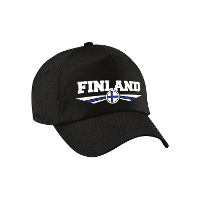 Finland / Finland land supporters petje   zwart   Volwassenen   Baseballcap   Sport   vlag thema