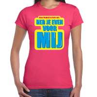 Foute party hits   Heb je even voor mij   verkleed t shirt   roze   dames   Kleding