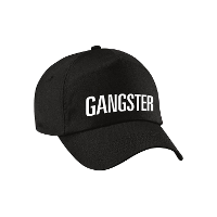 Gangster verkleed petje   zwart   voor kinderen   carnaval