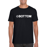 Gay shirt power bottom zwart heren