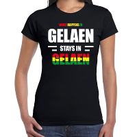 Geleen/Gelaen Carnaval outfit / t  shirt zwart dames