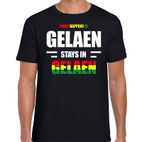 Geleen/Gelaen Carnaval outfit / t  shirt zwart heren