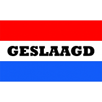 Geslaagd Vlag   90 x 150 cm   Nederlandse Kleuren   Feestvlag Geslaagd