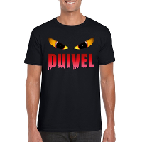 Halloween duivel ogen t shirt zwart heren