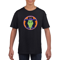 Halloween heks t shirt zwart kinderen