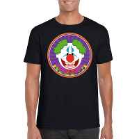 Halloween horror clown t shirt zwart heren