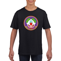 Halloween horror clown t shirt zwart kinderen