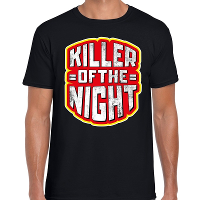 Halloween killer of the night verkleed t shirt zwart voor heren