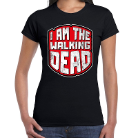 Halloween walking dead verkleed t shirt zwart voor dames