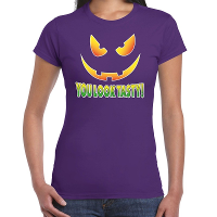 Halloween You look tasty verkleed t shirt paars voor dames