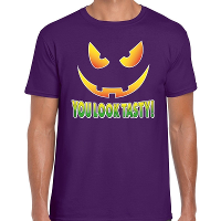Halloween You look tasty verkleed t shirt paars voor heren