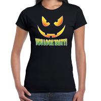 Halloween You look tasty verkleed t shirt zwart voor dames