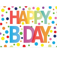 Happy B Day verjaardagskaart   briefkaart   groot formaat wenskaart   21 x 14,8 cm