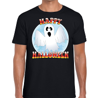 Happy Halloween spook verkleed t shirt zwart voor heren