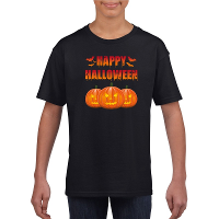Happy Halloween t shirt zwart kinderen
