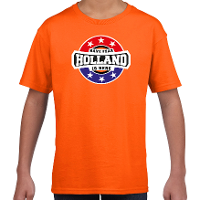 Have fear Holland is here / Holland supporter t shirt oranje voor kids