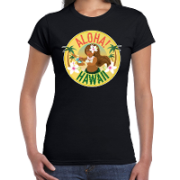 Hawaii feest t shirt / shirt Aloha Hawaii zwart voor dames