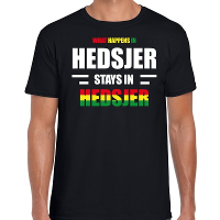 Heerlen/Hedsjer Carnaval outfit / t  shirt zwart heren
