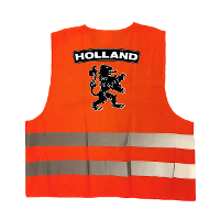 Holland fan hesje met zwarte leeuw EK / WK supporter outfit voor volwassenen