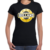 Holland is here t shirt zwart voor dames
