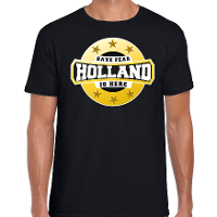 Holland is here t shirt zwart voor heren