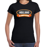 Holland kampioen t shirt zwart voor dames