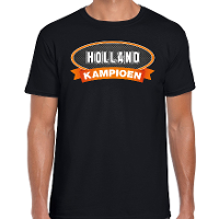 Holland kampioen t shirt zwart voor heren