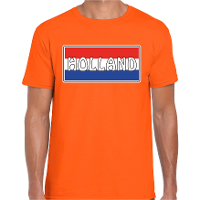 Holland landen t shirt oranje heren