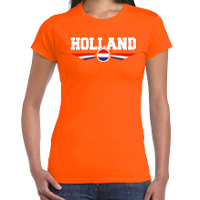 Holland landen / voetbal t shirt oranje dames