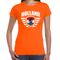Holland landen / voetbal t shirt oranje dames   EK / WK voetbal