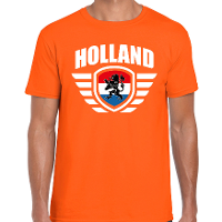 Holland landen / voetbal t shirt oranje heren   EK / WK voetbal