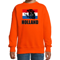 Holland met leeuw en vlag oranje sweater / trui Holland / Nederland supporter EK/ WK voor kinderen