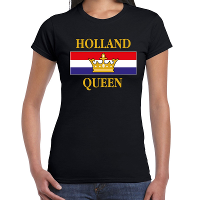 Holland / Nederland King t shirt zwart voor dames