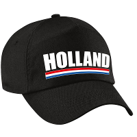 Holland supporter petje   baseball cap   Nederland   zwart   voor volwassenen