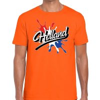 Holland t shirt spetter oranje voor heren
