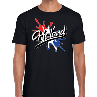 Holland t shirt spetter zwart voor heren