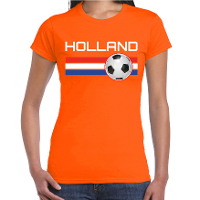 Holland voetbal / landen t shirt oranje dames