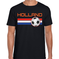Holland voetbal / landen t shirt zwart heren