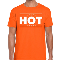 Hot t shirt oranje heren