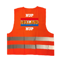 Hup Holland hup oranje veiligheidshesje EK / WK supporter outfit voor volwassenen