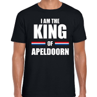 I am the King of Apeldoorn Koningsdag t shirt zwart voor heren