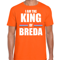 I am the King of Breda Koningsdag t shirt oranje voor heren
