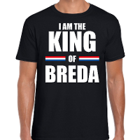 I am the King of Breda Koningsdag t shirt zwart voor heren