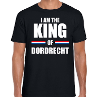 I am the King of Dordrecht Koningsdag t shirt zwart voor heren