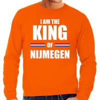 I am the King of Nijmegen Koningsdag sweater / trui oranje voor heren